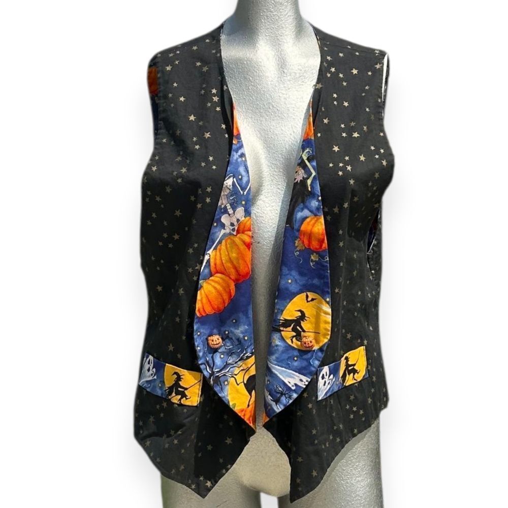 ๐โจโHandmade Vintage Reversible Halloween Vest โ Medium ๐ป - Picture 8 of 14